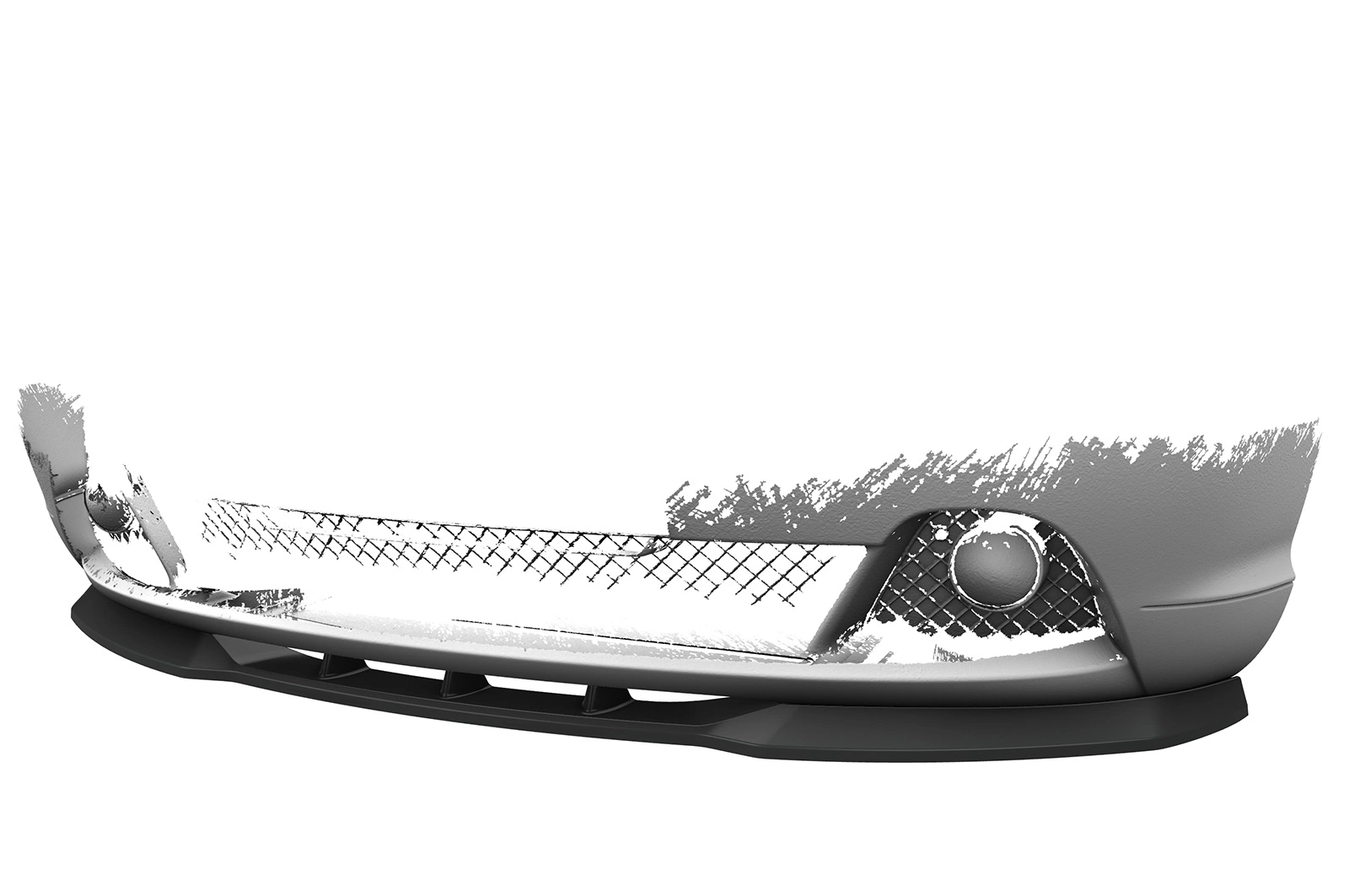 Voorspoiler BMW 3er E46 Coupé / Cabrio Glans Zwart – 03/2003–09/2006