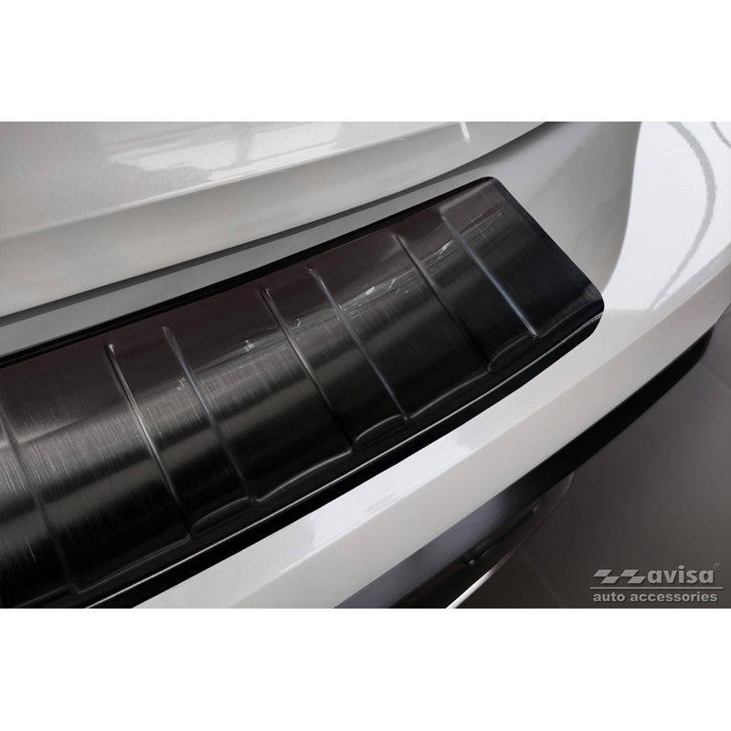 Zwart RVS Achterbumperprotector  Peugeot 308 III HB 2021- 'Ribs'
