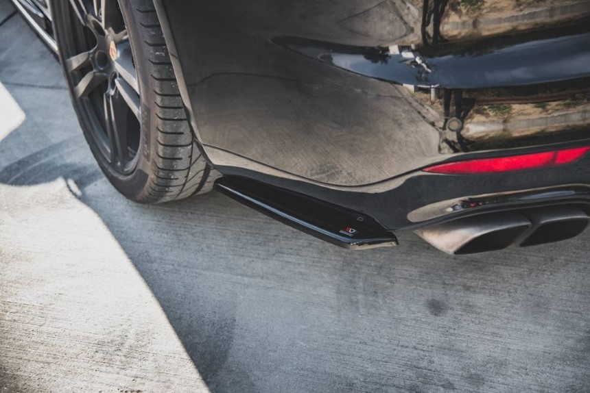 Achterzijde skirts Porsche Panamera Turbo 970 Maxton Design glans zwart