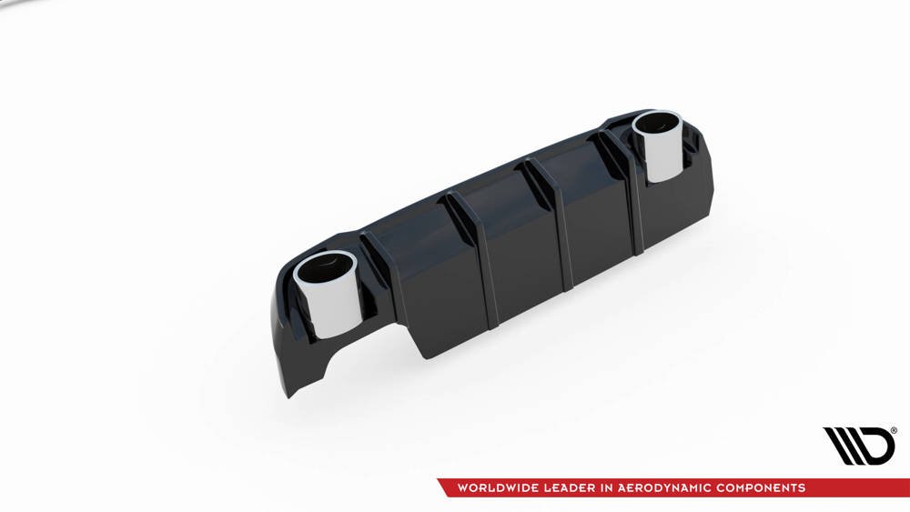 Diffuser met Chrome Sierstukken Peugeot 308 SW Mk2 FL Maxton Glans Zwart