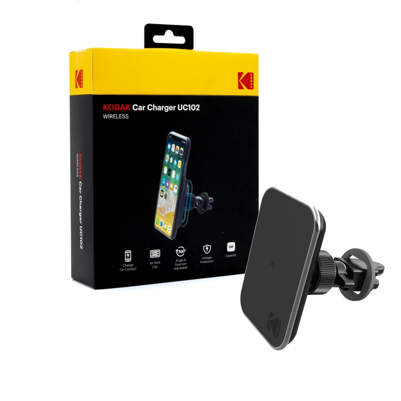 UC102 KODAK Car Wireless Charger Vent Clip Type