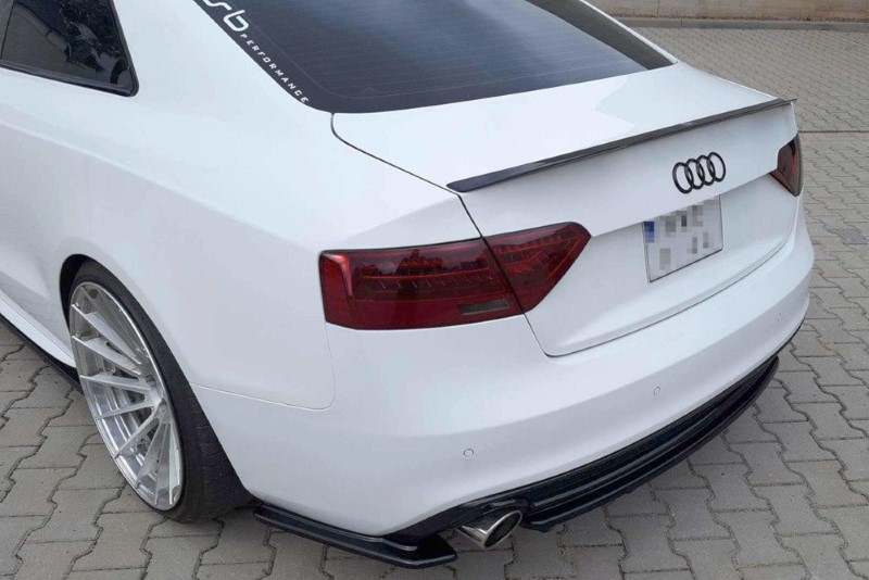 Achterzij Spoilers Audi A5 S-Line 8T FL Coupe Glanzend Zwart