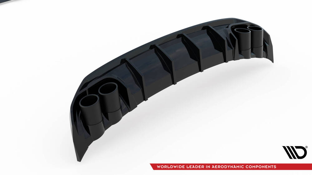 Diffuser Audi S-Line Sedan 8Y Maxton Glans Zwart met sierstukken Zwart