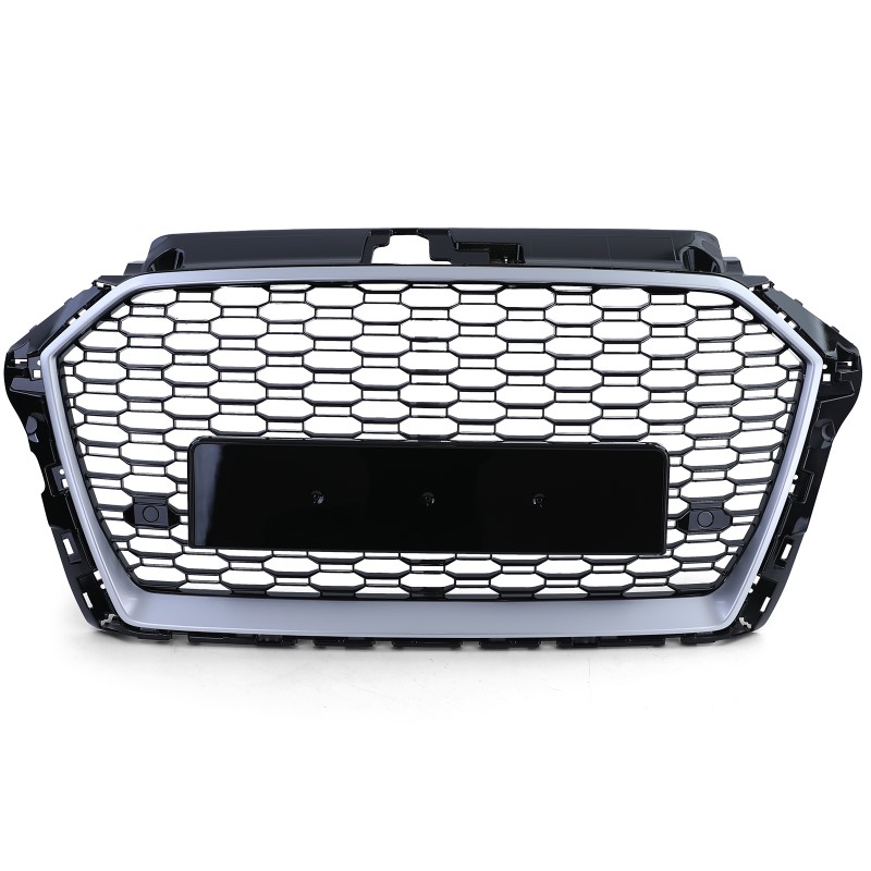 Grill Audi A3 8V RS3 look 17-20 Zwart/Zilver