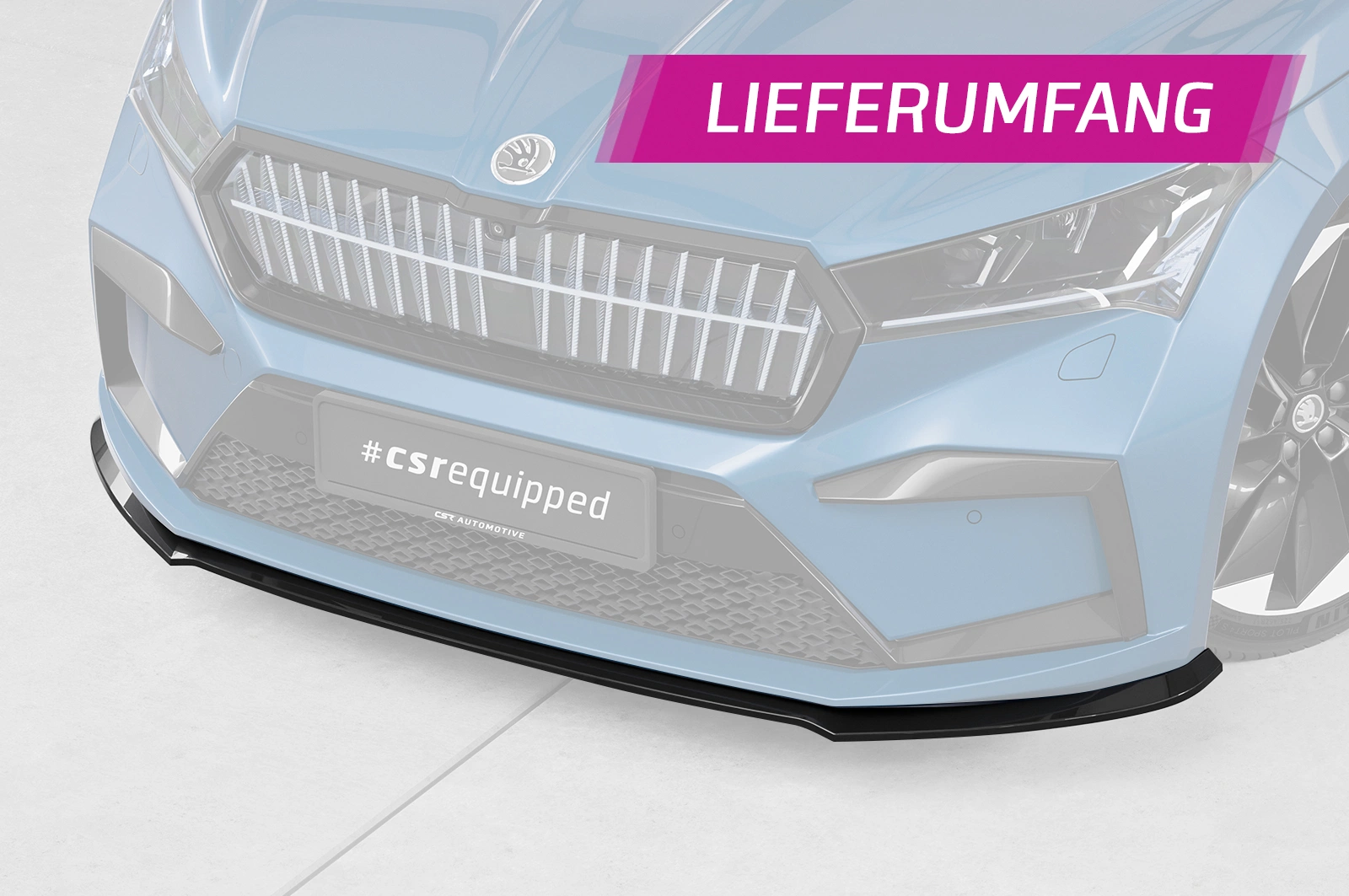 Voorspoiler Skoda Enyaq glans zwart