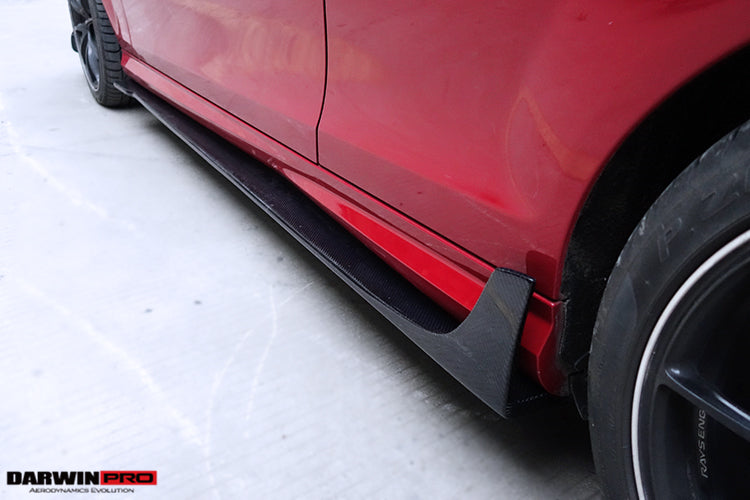 Mercedes Benz W204 C Class Coupe DP Style Carbon Fiber Zijskirts 2012-2014