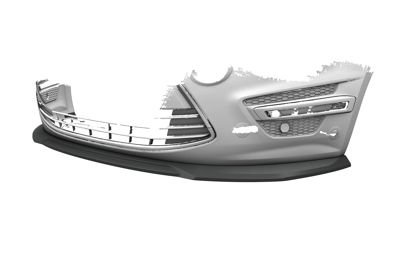 Voorspoiler Ford S-Max MK1 (WA6) glans zwart