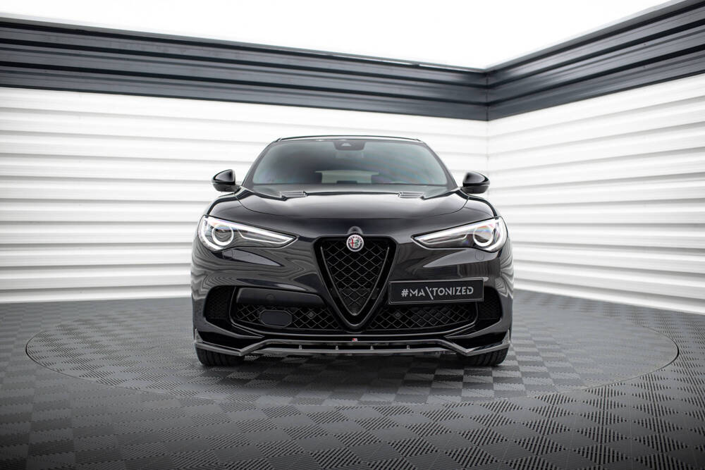 Voorspoiler Alfa Romeo Stelvio Quadrifoglio Maxton Glans Zwart