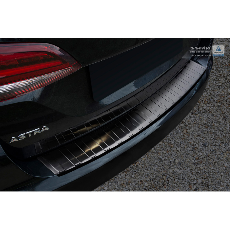 Zwart RVS Achterbumperprotector Opel Astra K Sportstourer 2016-