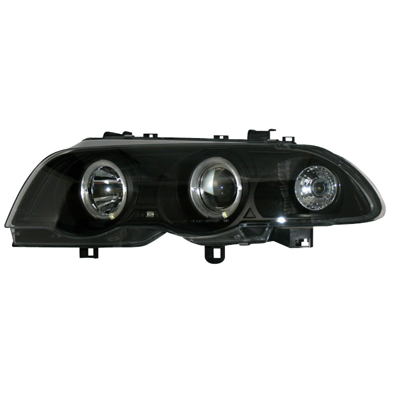 Set Koplampen  BMW 3-Serie E46 Sedan/Touring 1998-2001 - Zwart - incl. Knipperlichten & Angel-Eyes
