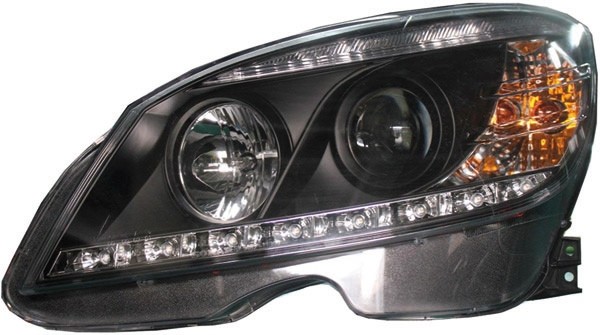 Headlights Mercedes C-Klasse W204 07-11 black Daylight