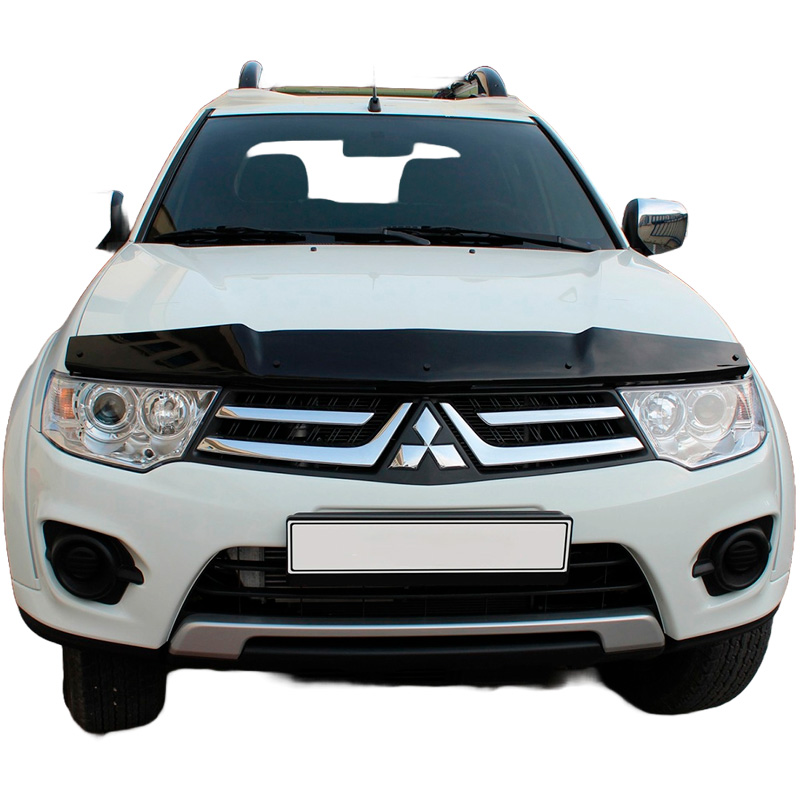 Motorkapbeschermer (steenslagcover)  Mitsubishi L200 Triton 4 2007-2014 - Glanzend zwart