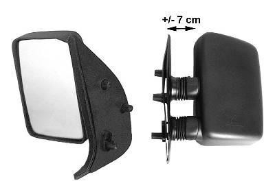 spiegel, rechthoekig, korte arm, (7 cm), links Citroen Jumper, 1