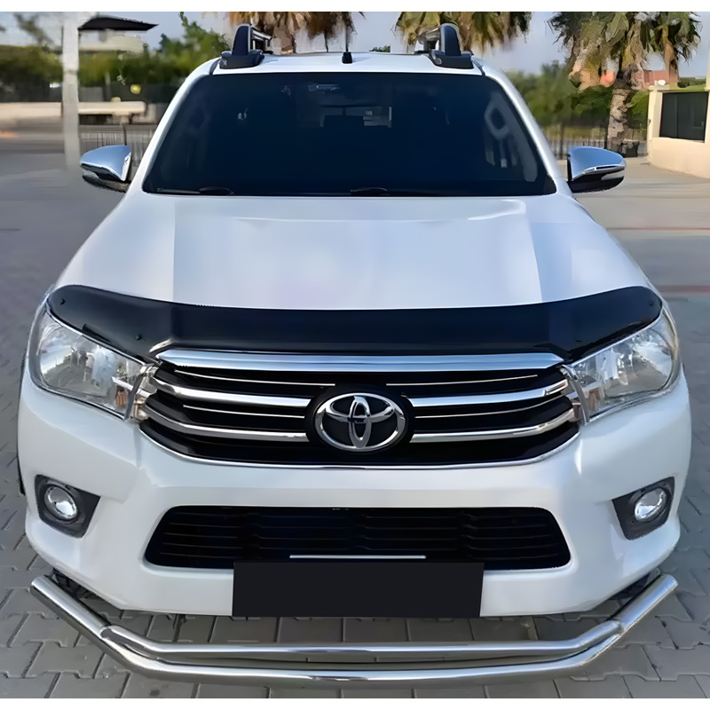 Motorkapbeschermer (steenslagcover)  Toyota Hilux 8e Gen. 2015-2020 - Glanzend zwart