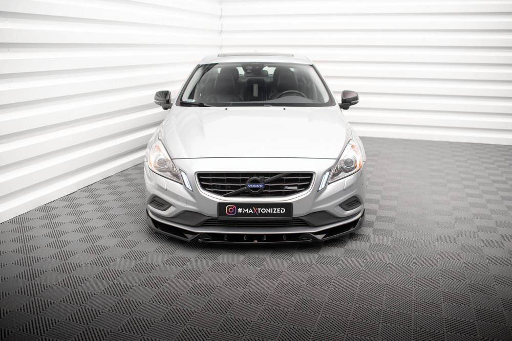 Voorspoiler V.1 Volvo S60 R-Design Maxton Glans Zwart