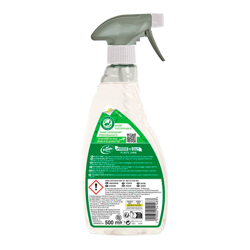 Turtle Wax 54148 Inside & Out Plastic Shine 500ml