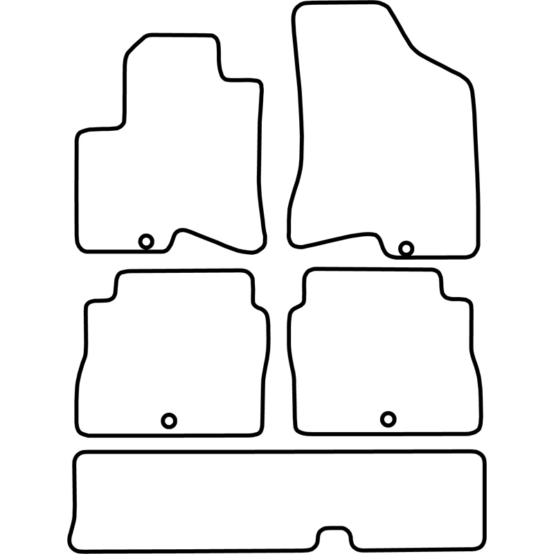 Automatten Hyundai Santa Fe 06- 7-persoons