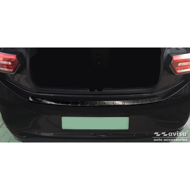 Zwart RVS Achterbumperprotector  Volkswagen ID.3 2020-2023 & FL 2023- 'Ribs'