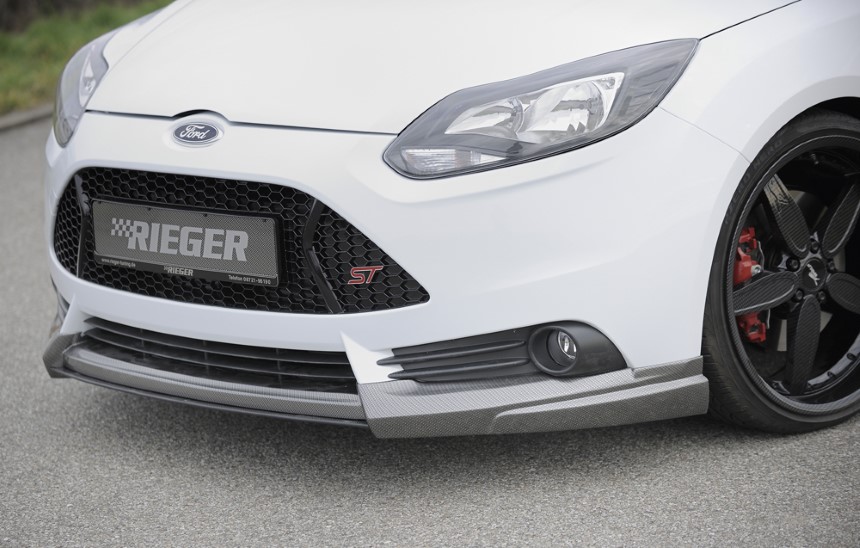 Voorspoiler Ford Focus 3 ST Limousine/Tunier Rieger carbon-look