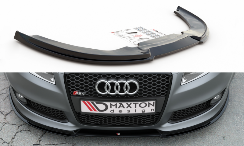 Voorspoiler Audi RS4 B7 V.1 Glanzend Zwart