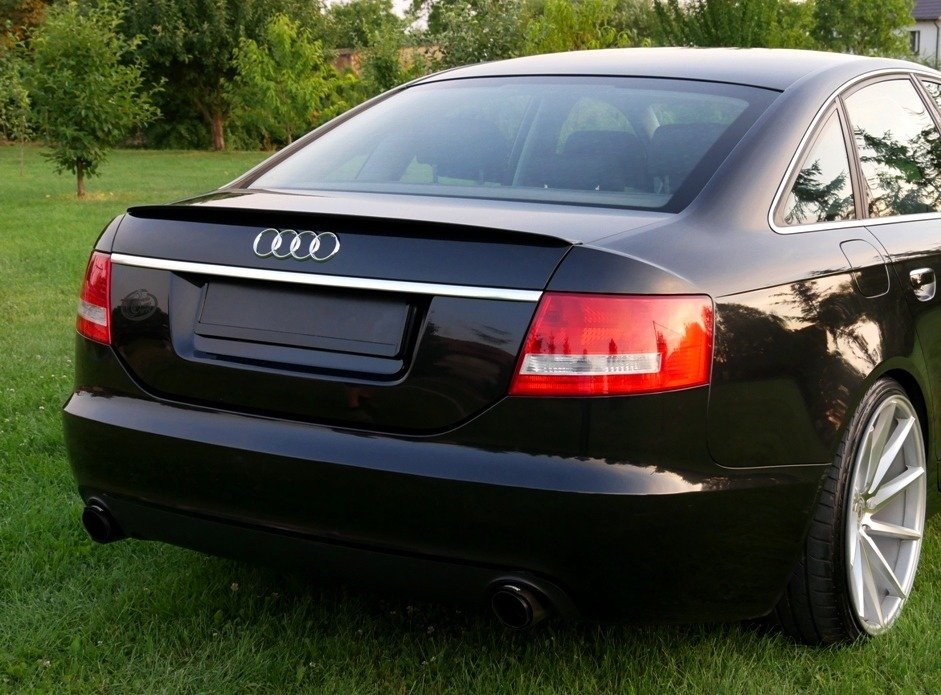 Achterklep Spoiler A6 C6 4F Sedan Mat Zwart