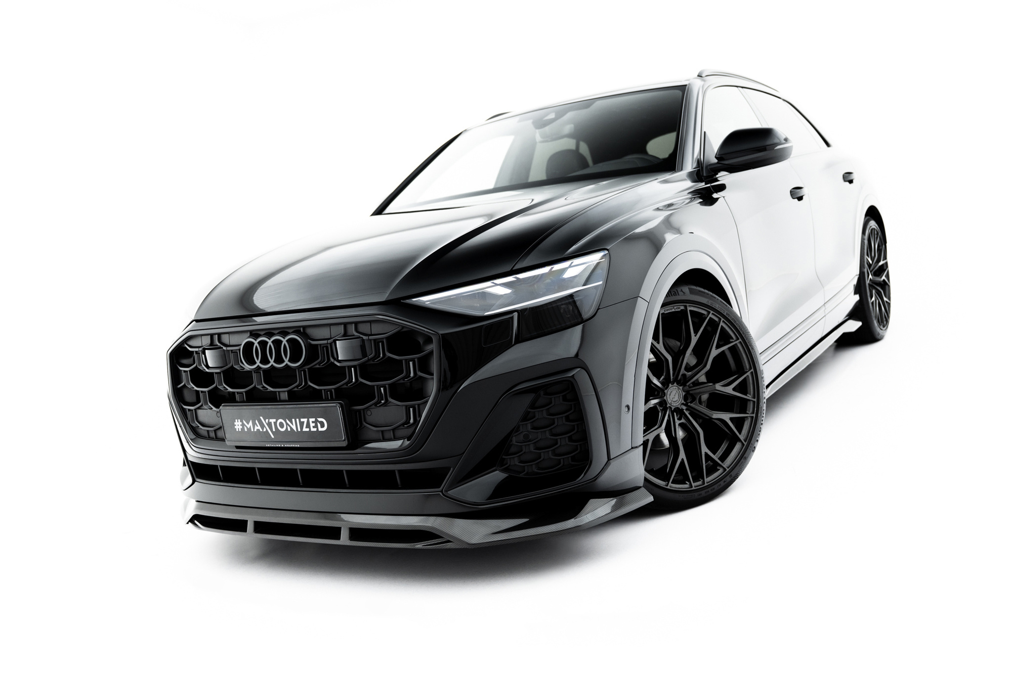 Prepreg Carbon Fiber Voorspoiler Audi SQ8 / Q8 S-Line Mk1 – Maxton Design