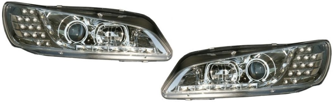 Faros Peugeot 306 93-96 LED Los ojos del Diablo Dayline cromo LE