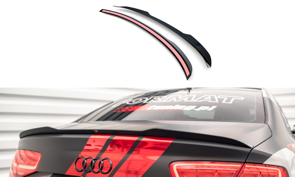 Spoiler Audi S8 D4 Maxton Glans Zwart