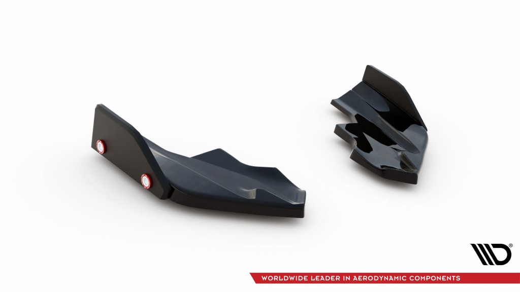 Zijdiffuser met Canards V.6 Volkswagen Golf 8 R Maxton Glans Zwart
