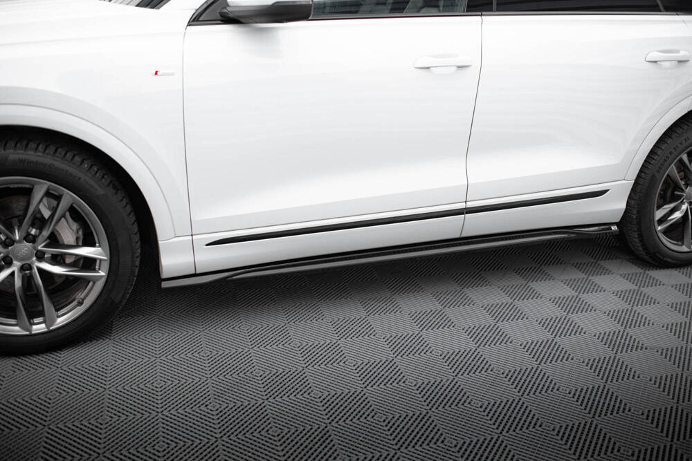 Zijskirts Audi Q8 S-Line / SQ8 Maxton Glans Zwart