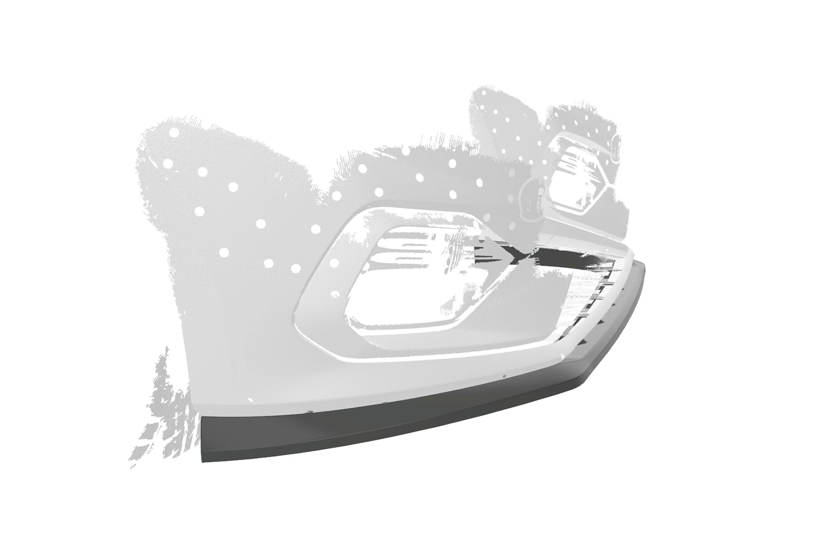 Voorspoiler Ford Fiesta MK8 ST/ST-Line Glans Zwart – 2017–