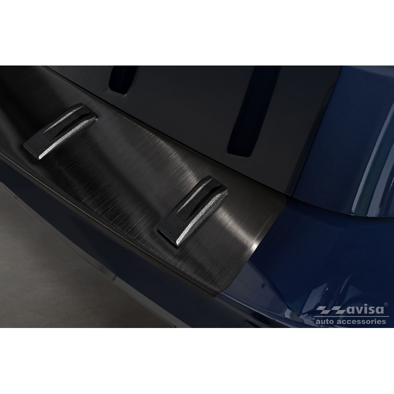 Zwart RVS Achterbumperprotector  Skoda Kamiq 2019- 'STRONG EDITION'