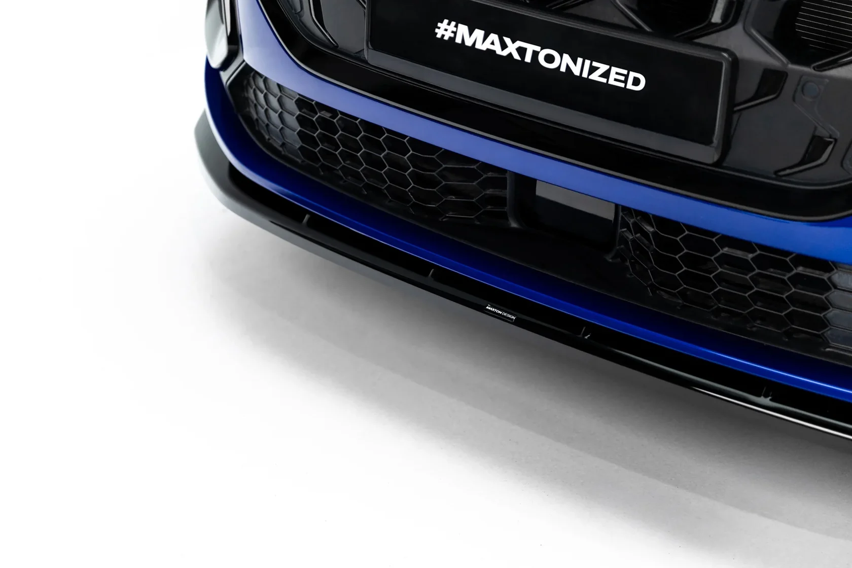 Voorspoiler Audi Q5 S-Line Sportback / SUV Mk3 2024 - Maxton Glans Zwart