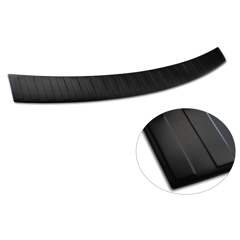 Matzwart RVS Achterbumperprotector  Audi Q5 2008-2012 & 2012- 'Ribs'