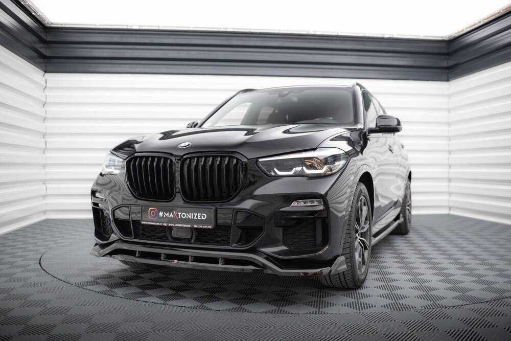 Voorspoiler V.2 BMW X5 G05 M-Pack Glanzend Zwart