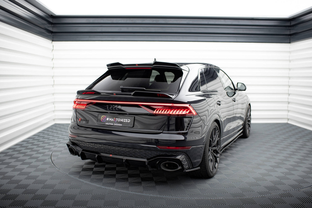 Spoiler Audi Q8 SQ8 RSQ8 Maxton Glans Zwart 3D Design Laag