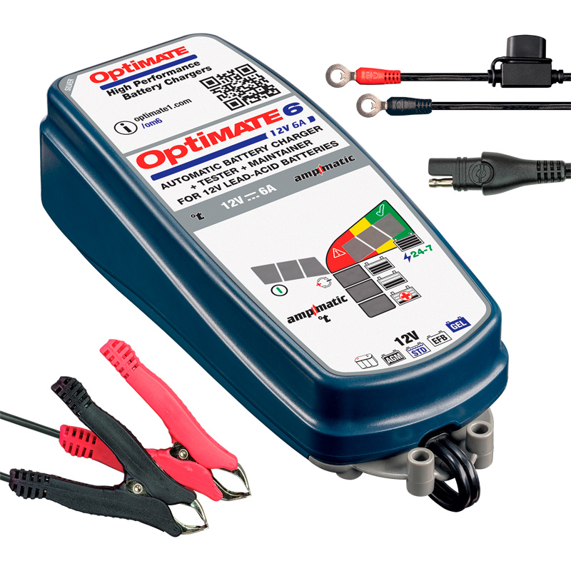 OptiMate 6 Ampmatic 12V/6.0A 9-staps Acculader / tester / onderhouder