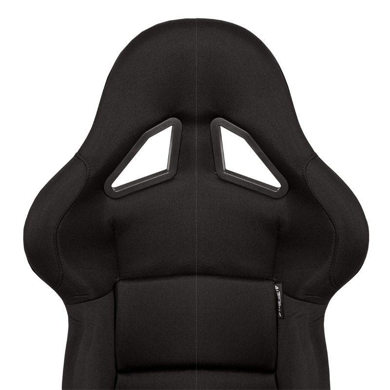 Sportstoel 'BS8' - Zwart - Vaste polyester rugleuning - incl. sledes