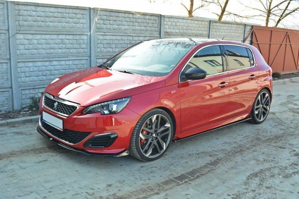 Zijskirts Peugeot 308 GTI II Facelift  15-18 Glans Zwart