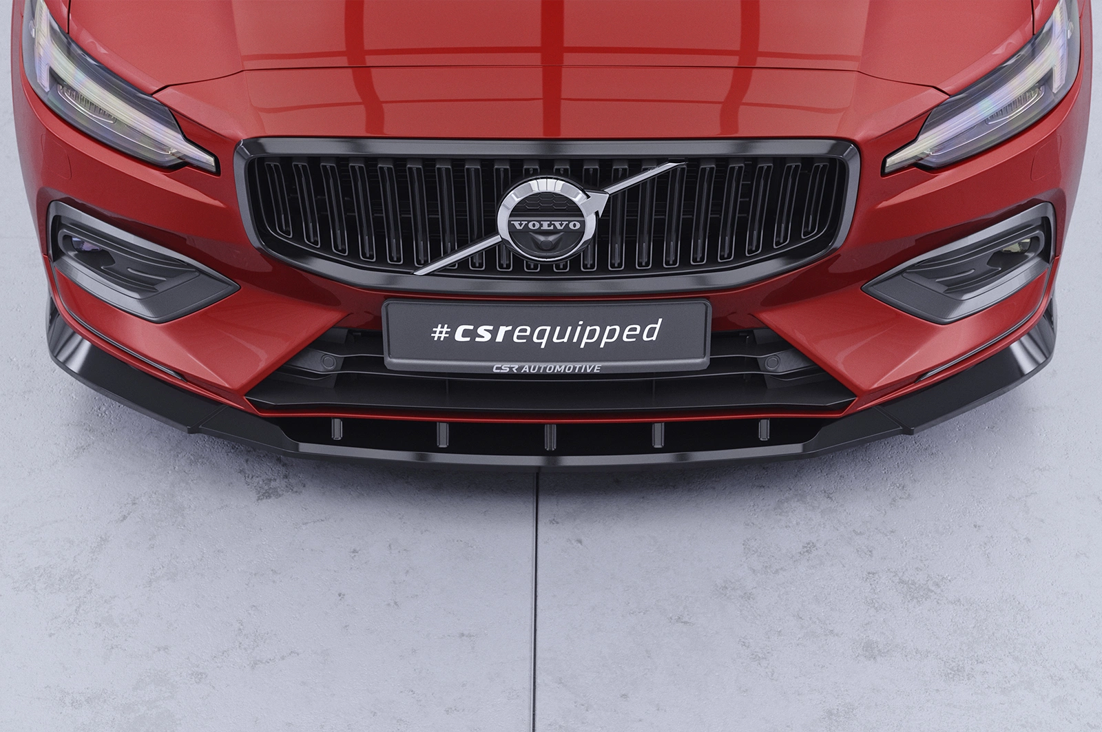 Voorspoiler Volvo S60 (3e Gen) / V60 (2e Gen) Glans Zwart - CSR Design