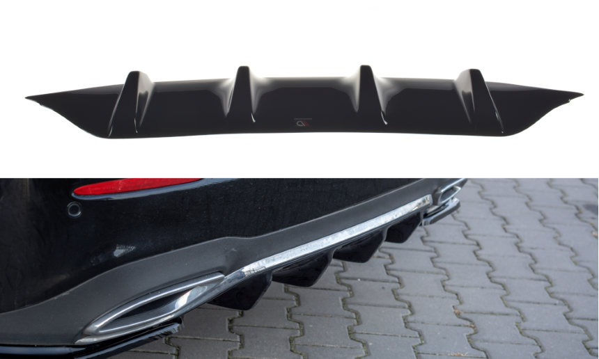 Diffuser Mercedes E43 AMG/AMG-Line W213 Maxton Design glans zwart
