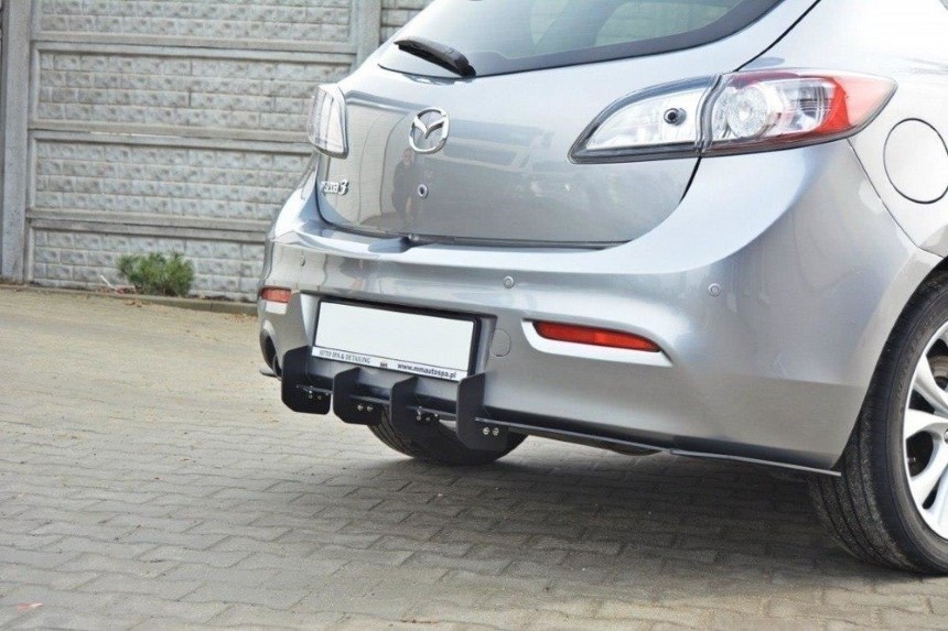 Diffuser & achter zijskirts Mazda 3 MK2 Maxton Design