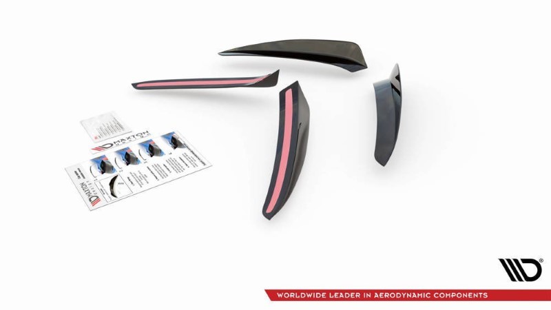 Set van Spoilercaps BMW I8 Glanzend Zwart Maxton