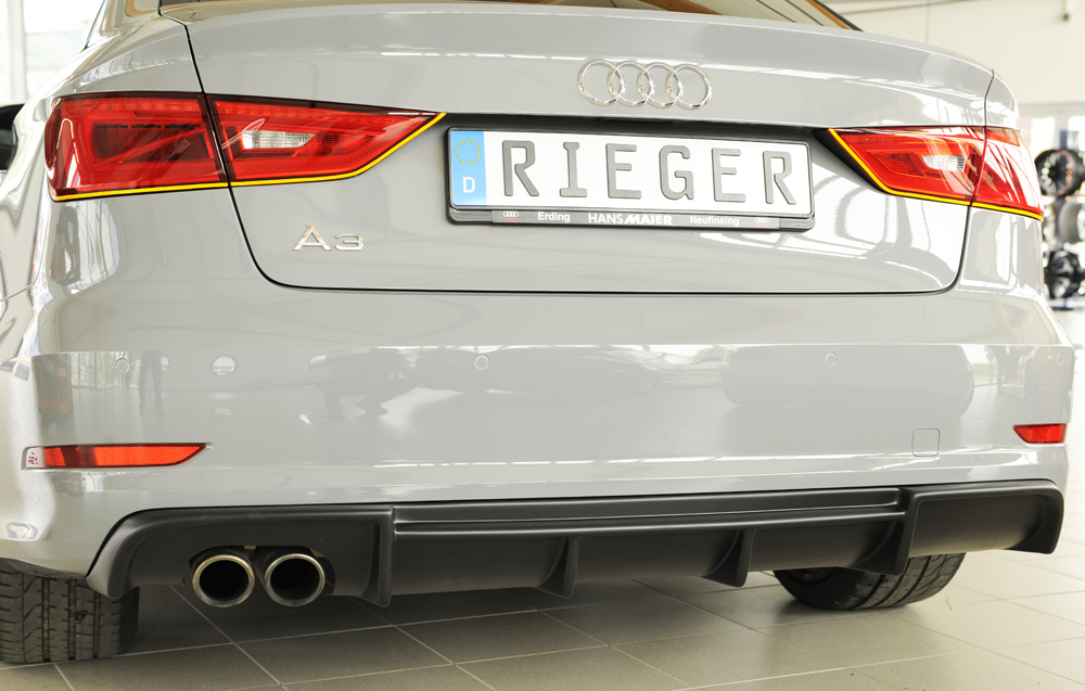 Achter Skirt Audi A3 8V 12-16 S-line Rieger ABS