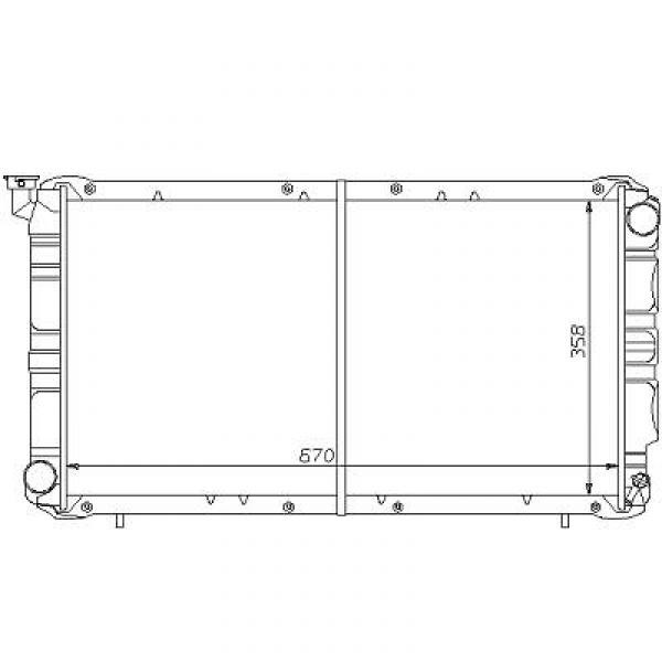 Radiator SUBARU LEGACY 89-95 670x358 1.6/1.8/2.0/2.2 4WD