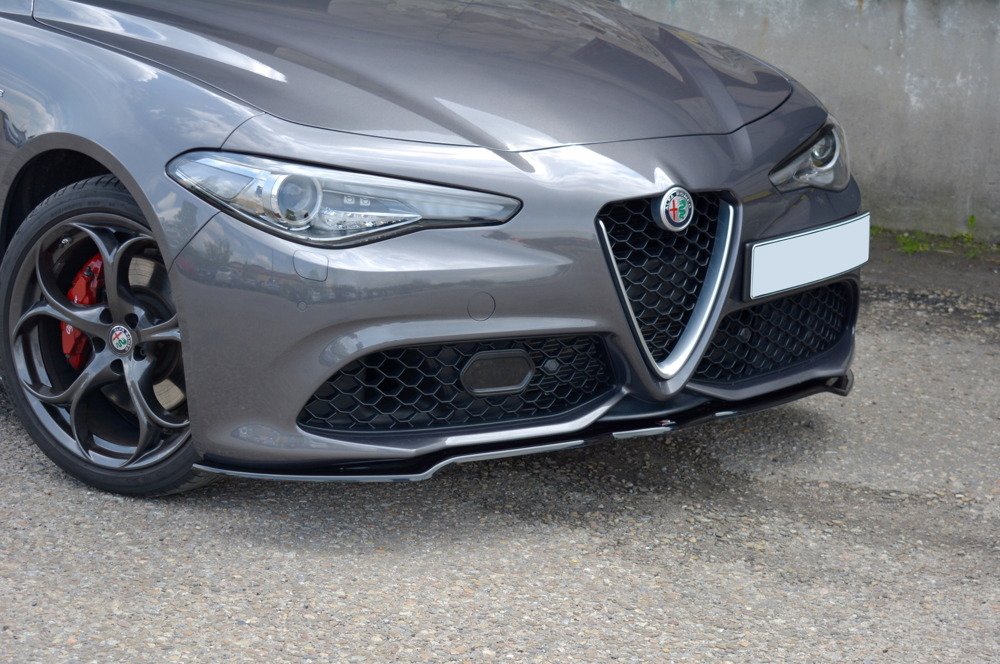 Voorspoiler V.1 Alfa Romeo Giulia Veloce Maxton Glans Zwart