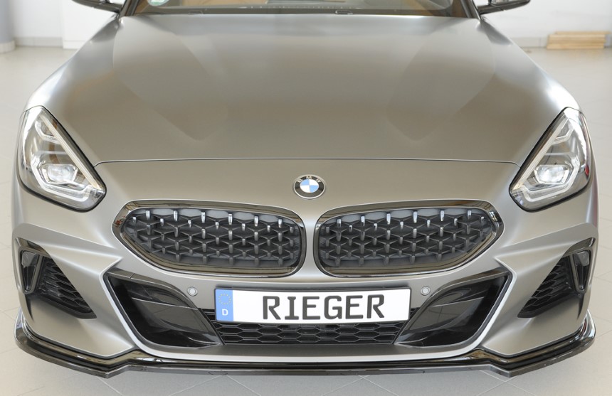 Voorspoiler BMW Z4 G4Z/G29 roadster Rieger glans zwart