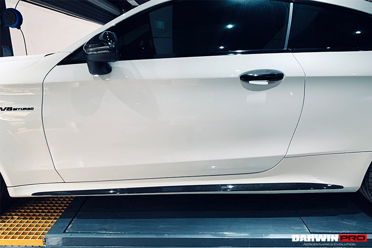 Mercedes Benz W205 C63/S AMG Coupe Carbon Fiber Zijskirts 2015-2018
