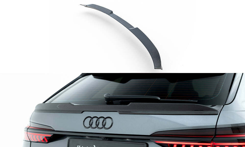 Carbon Fiber Spoiler Audi RS6 C8 Maxton Glanzend zwart
