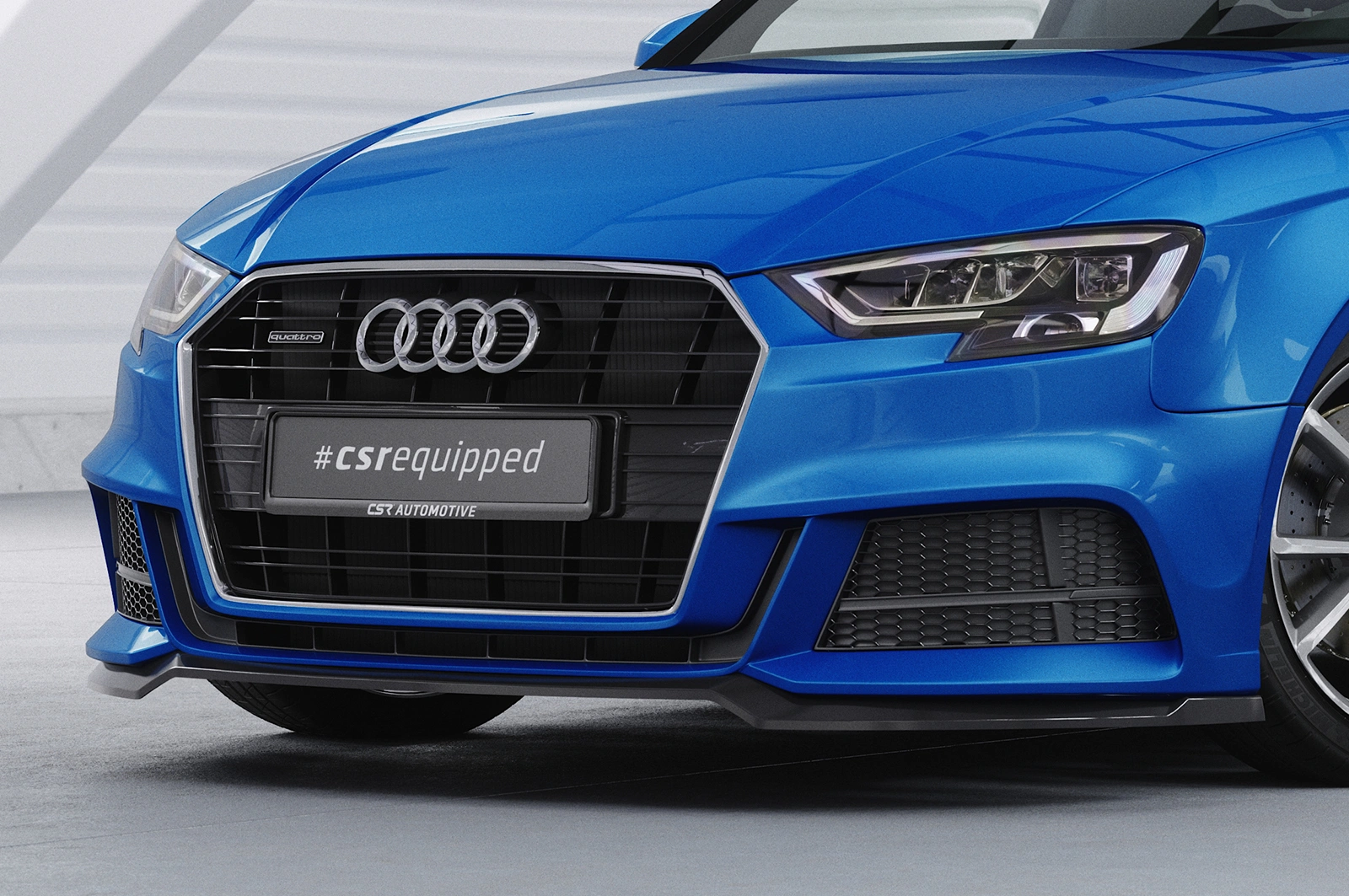 Voorspoiler Audi A3 S-Line / S3 8V 2016-2020 (Facelift) Glans Zwart – CSR